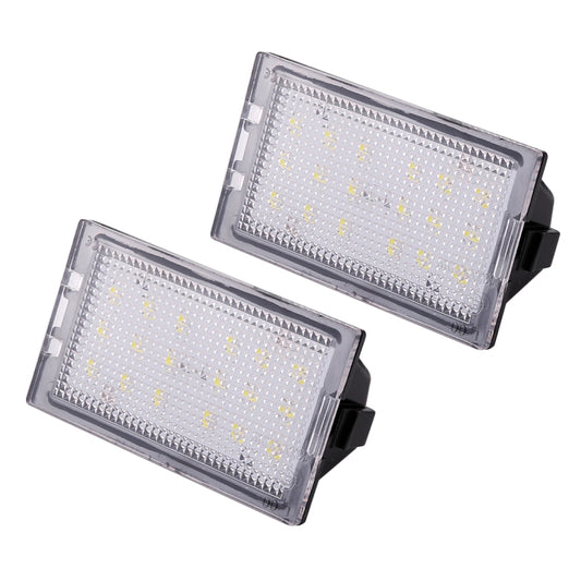 2 PCS DC 12V 3W 150LM 6000K LED License Plate Light 18LEDs SMD-3528 Bulbs Lamps for Land Rover by buy2fix