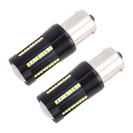 2 PCS 1156 / BA15S DC9-16V / 8.2W / 6000K / 655LM Car Auto Reversing Lights / Turn Light 66LEDs SMD-2016 Lamps by buy2fix