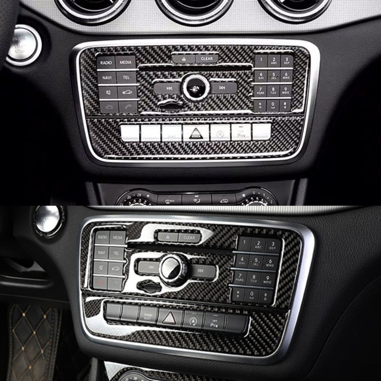 Car Carbon Fiber CD Panel Decorative Sticker for Mercedes-Benz GLA 2015-2018 by buy2fix
