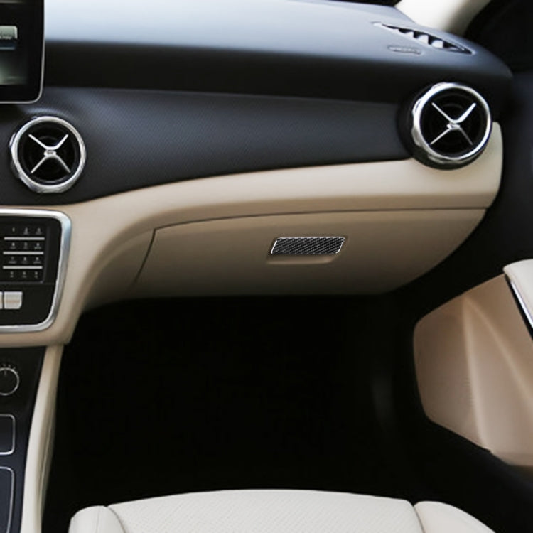 Car Carbon Fiber Central Control Storage Box Panel Decorative Sticker for Mercedes-Benz GLA 2015-2018 by buy2fix