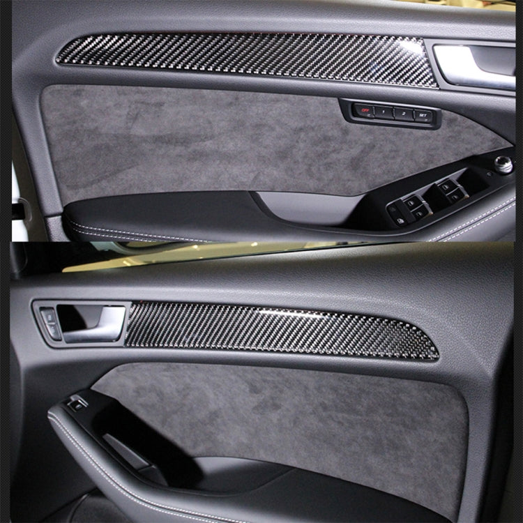 4 PCS Car Carbon Fiber Inner Door Panel Decorative Sticker for Audi A4L / A5 / Q5 2009-2016 - Car Interior Mouldings by buy2fix | Online Shopping UK | buy2fix