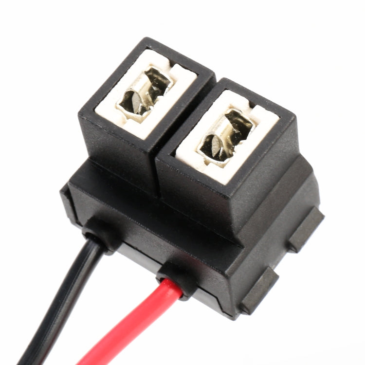 2 PCS Car H7 Ceramics Elbow Bulb Holder Base Female Socket with Wire - Wires by buy2fix | Online Shopping UK | buy2fix