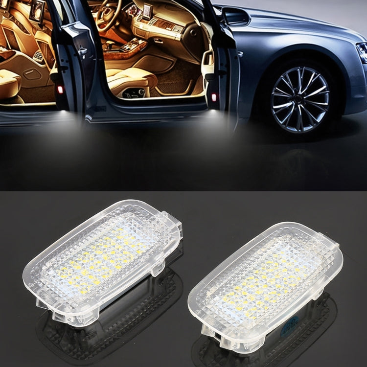 2 PCS LED Car DC 12V 1.5W 6000K 100LM Door Lights Lamps 18LEDs SMD-3528 Lamps for Mercedes Benz - Atmosphere lights by buy2fix | Online Shopping UK | buy2fix