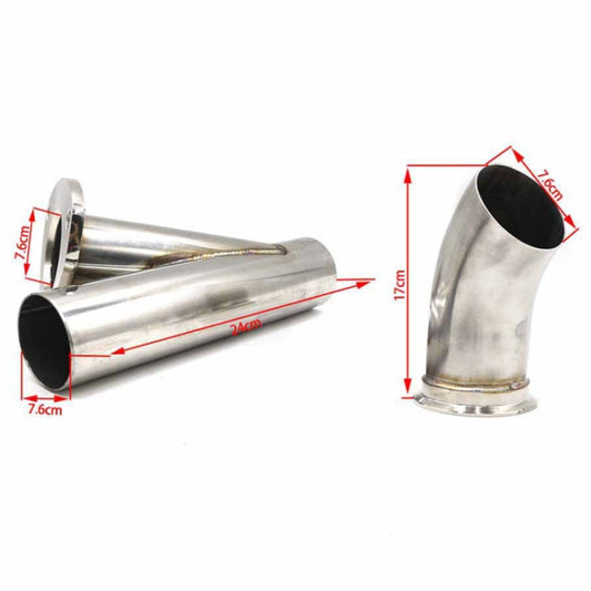 CNSPEED Stainless Steel Car Remote Control Electric Exhaust Valve Pipe Set, Size: 2.25 inch - Exhaust Pipes by buy2fix | Online Shopping UK | buy2fix