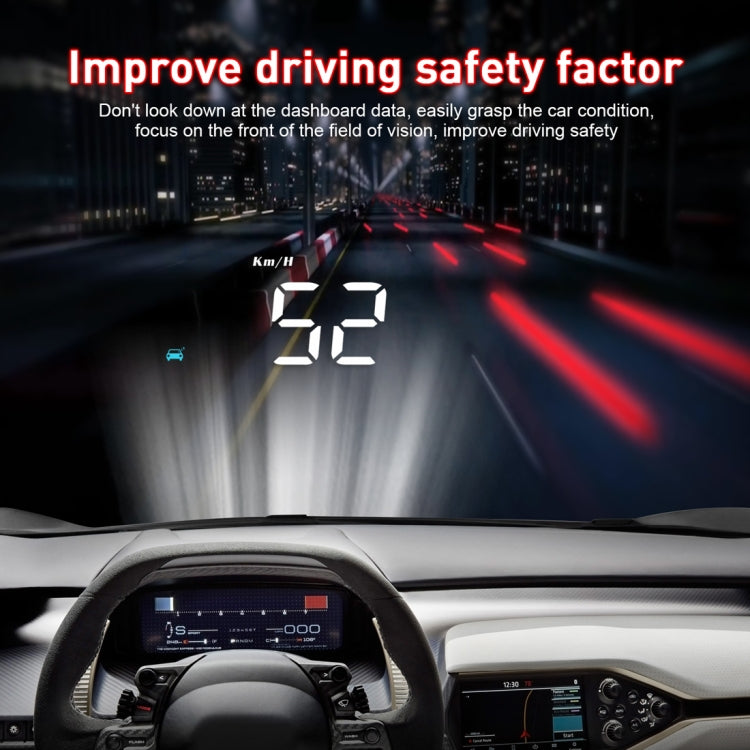 M8 3.5 inch Universal Car OBD2 HUD Vehicle-mounted Head Up Display by buy2fix