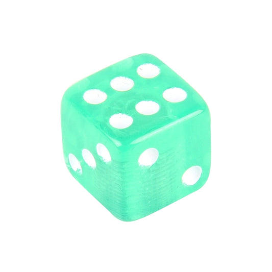 4 PCS Plastic Plated Dice Shape Universal Tire Valve Stem Cap(Green) by buy2fix