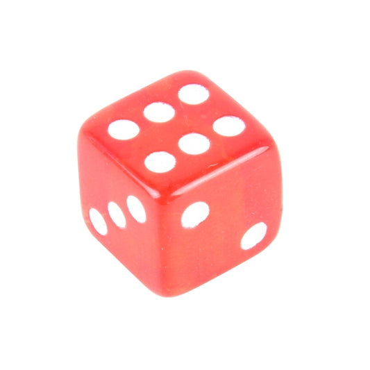 4 PCS Plastic Plated Dice Shape Universal Tire Valve Stem Cap(Red) by buy2fix