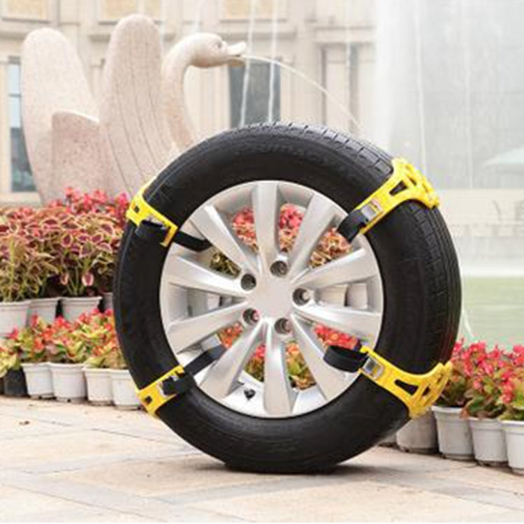 8PCS Car Snow Tire Anti-skid Chains For Family Car(Yellow) - Car Road Trouble Clearer by buy2fix | Online Shopping UK | buy2fix
