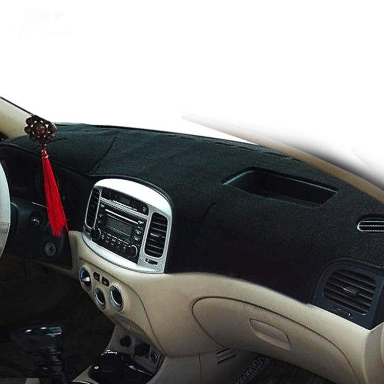 Left-hand Drive Dark Mat Car Dashboard Cover Car Light Pad Instrument Panel Sunscreen for Modern Accent (Please note the model and year) by buy2fix