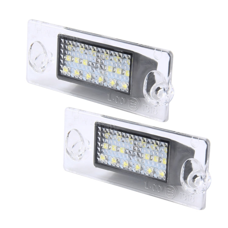 2 PCS License Plate Light with 18 SMD-3528 Lamps for Audi,2W 120LM, DC12V (White Light) - License Plate Lights by buy2fix | Online Shopping UK | buy2fix