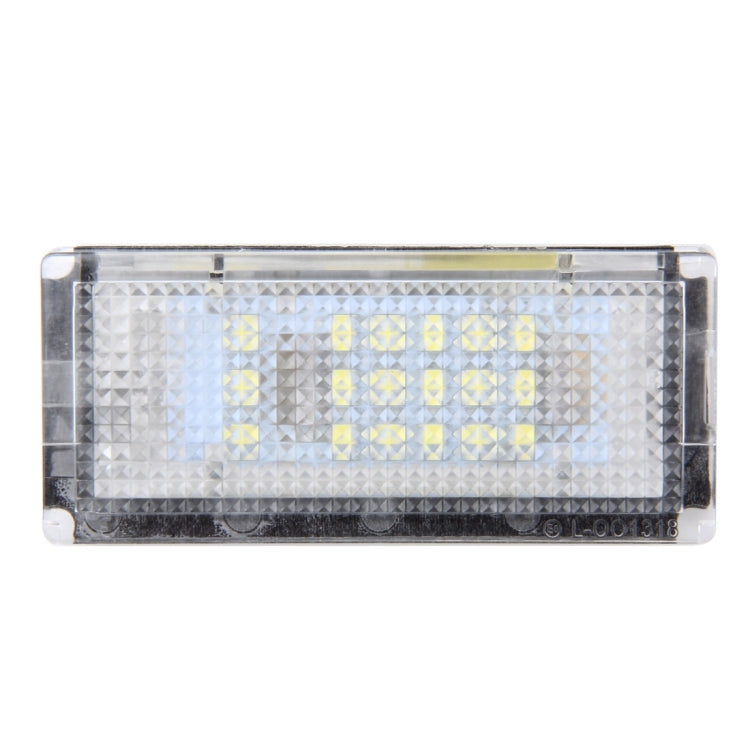 2 PCS License Plate Light with 18 SMD-3528 Lamps for BMW E46 4D 1998-2003,2W 120LM,6000K, DC12V (White Light) - License Plate Lights by buy2fix | Online Shopping UK | buy2fix