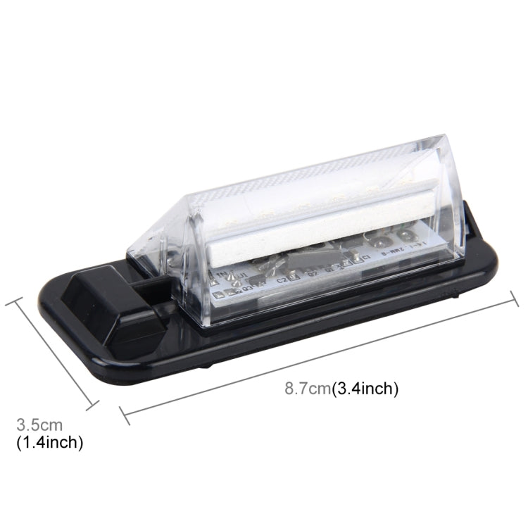 2 PCS License Plate Light with 18 SMD-3528 Lamps for BMW E36(1992-1998),2W 120LM,6000K, DC12V (White Light) - License Plate Lights by buy2fix | Online Shopping UK | buy2fix