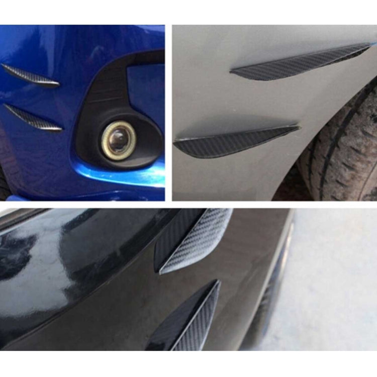 6 PCS Universal Carbon Fiber Style Car Front Bumper Body Spoiler Lip Splitter Protector Bar Strip Guard Sticker by buy2fix