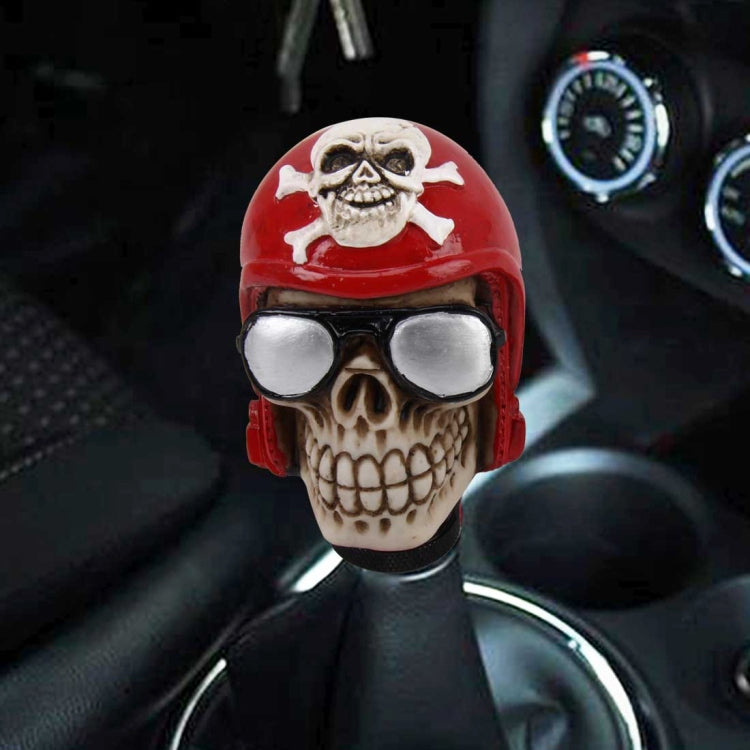 Glasses Skull Shaped Universal Vehicle Car Shifter Cover Manual Automatic Gear Shift Knob - Shift Knob by buy2fix | Online Shopping UK | buy2fix
