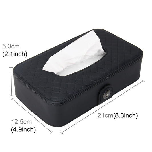 Universal Car Facial Tissue Box Case Holder Tissue Box Fashion and Simple Paper Napkin Bag with Napkin(Black) by buy2fix