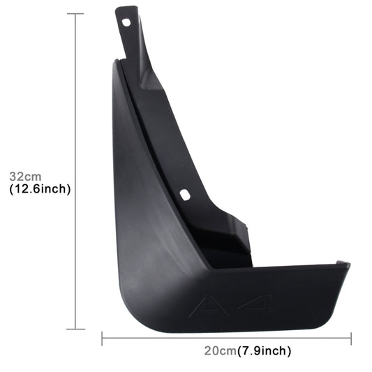 4 PCS Car Auto Semi-Rigid PVC Splash Flaps Mudguards Fender Guard for Audi A4L 2016 Version by buy2fix