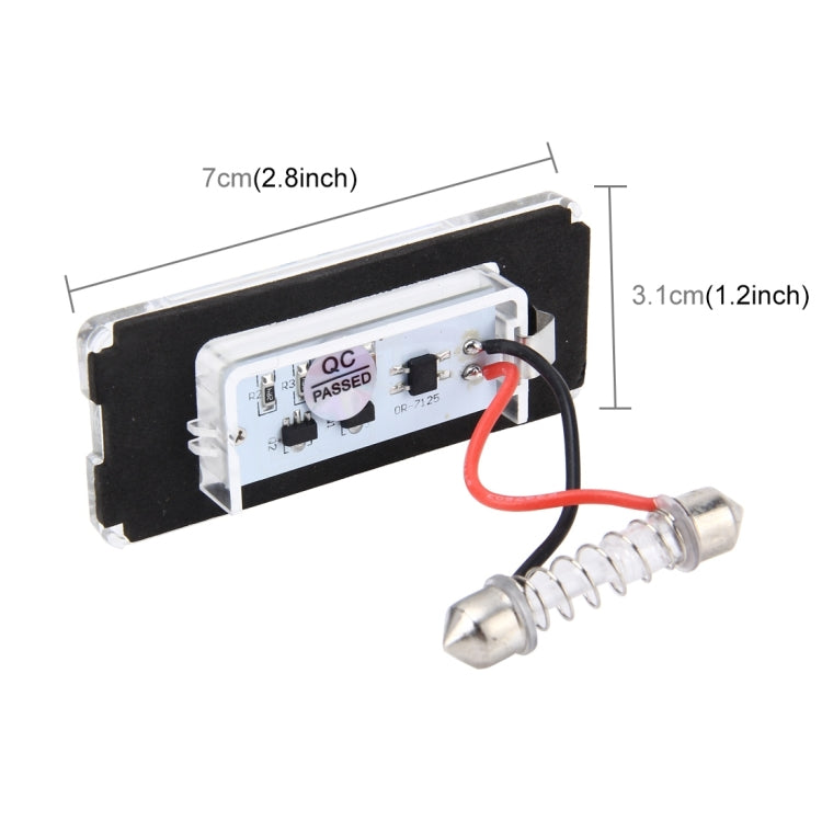 2 PCS License Plate Light with 18 SMD-3528 Lamps for BMW MINI R56,2W 120LM,6000K, DC12V (White Light) - License Plate Lights by buy2fix | Online Shopping UK | buy2fix