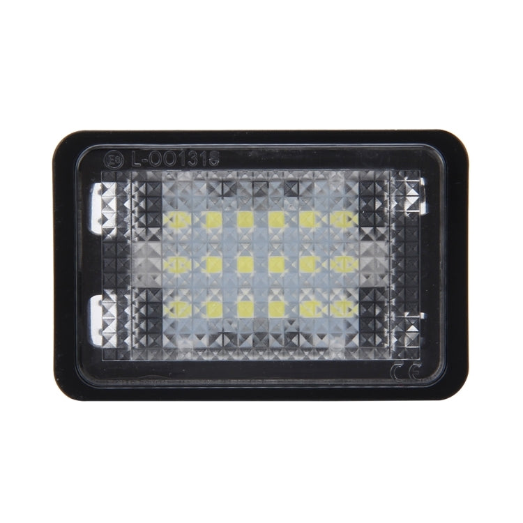 2 PCS License Plate Light with 18 SMD-3528 Lamps for Mercedes-Benz GLK X204 ,2W 120LM, DC12V (White Light) - License Plate Lights by buy2fix | Online Shopping UK | buy2fix