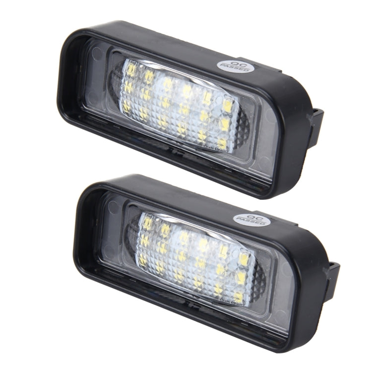 2 PCS License Plate Light with 18 SMD-3528 Lamps with Canbus for Mercedes-Benz W220,2W 120LM,6000K, DC12V(White Light) - License Plate Lights by buy2fix | Online Shopping UK | buy2fix