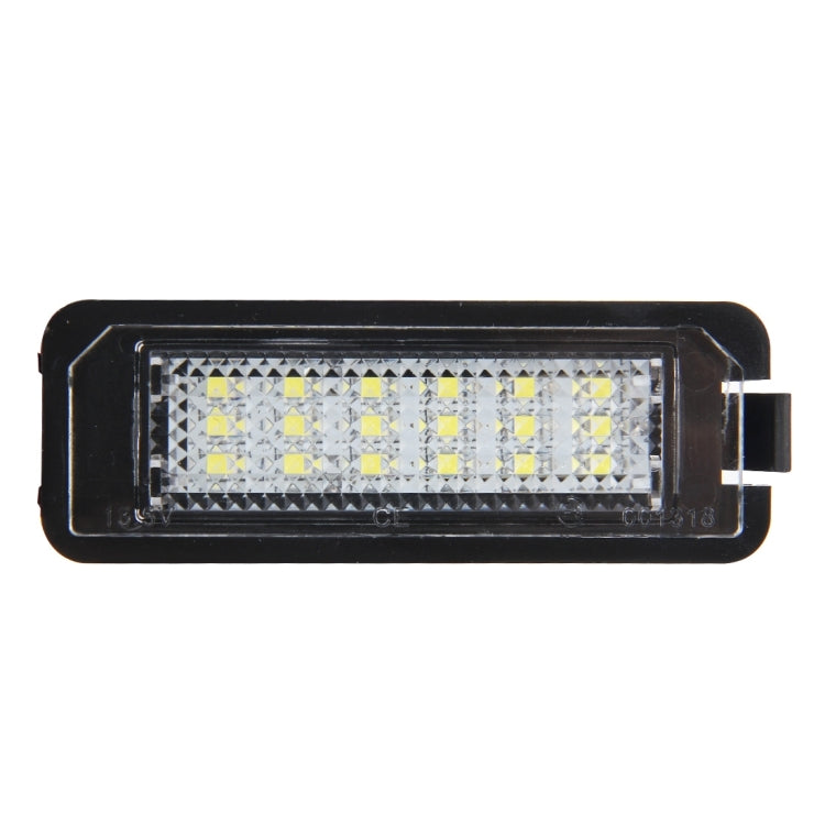 2 PCS License Plate Light with 18 SMD-3528 Lamps for Volkswagen,2W 120LM,6000K, DC12V(White Light) - License Plate Lights by buy2fix | Online Shopping UK | buy2fix
