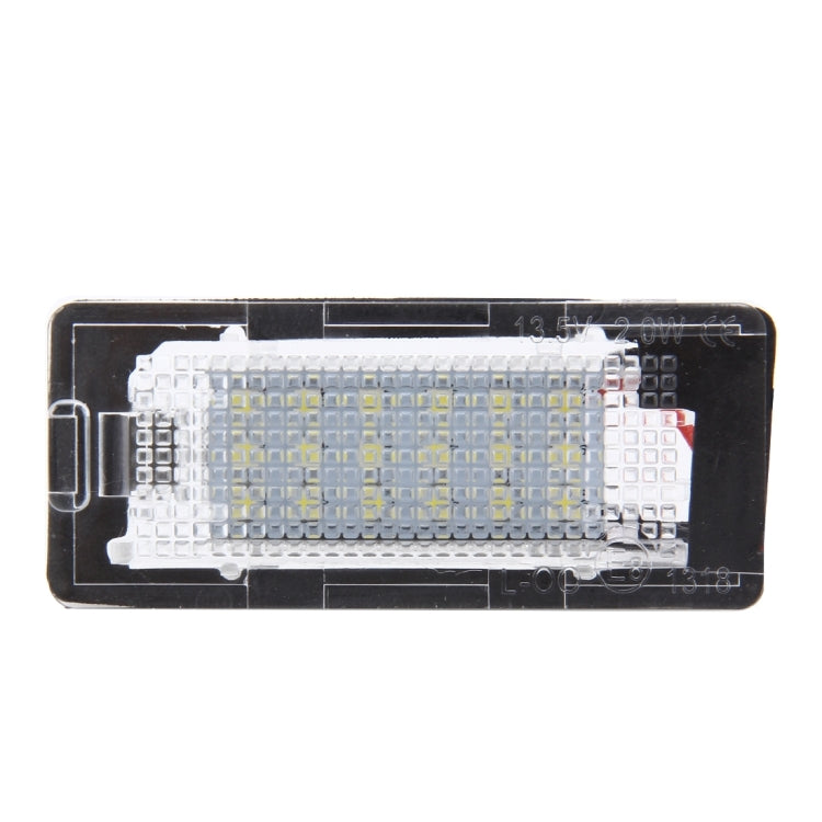 2 PCS License Plate Light with 18 SMD-3528 Lamps for Volkswagen,2W 120LM,6000K, DC12V(White Light) - License Plate Lights by buy2fix | Online Shopping UK | buy2fix