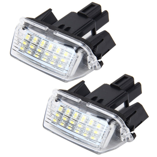 2 PCS License Plate Light with 18 SMD-3528 Lamps for Toyota,2W 120LM,6000K, DC12V(White Light) by buy2fix