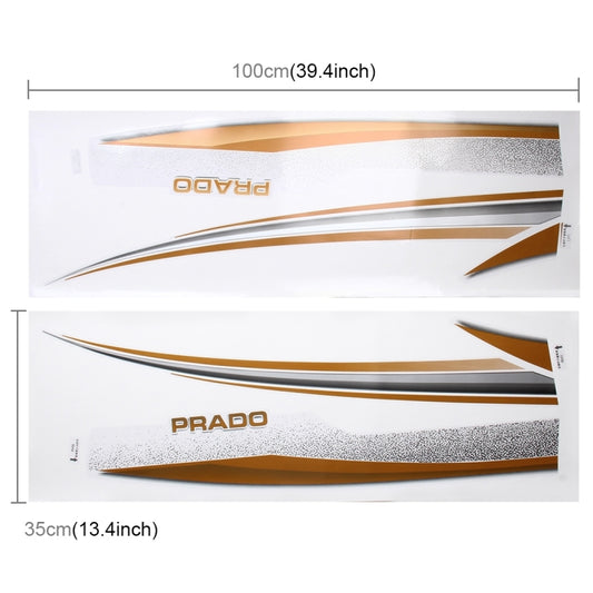 4 PCS SUV Body Decorative Strip Brand Car Streamline Shining Sticker for Toyota Prado 2014 Version by buy2fix