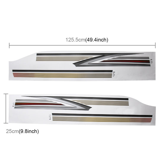 4 PCS SUV Body Decorative Strip Brand Car Streamline Shining Sticker for Toyota Prado 2016 Version by buy2fix