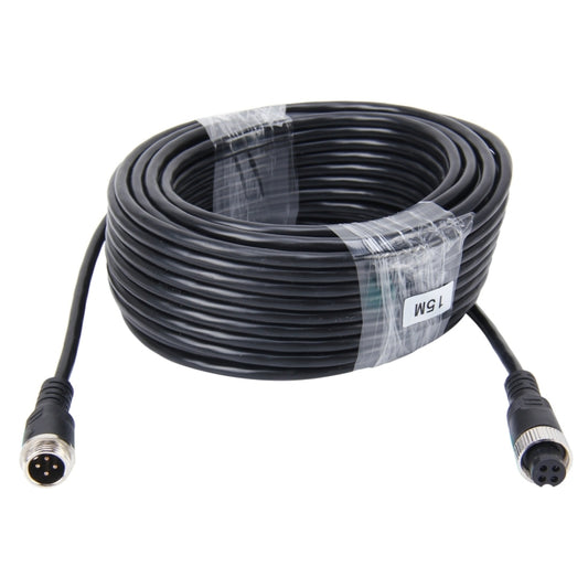 15m M12 4P Aviation Connector Video Audio Extend Cable for CCTV Camera DVR - DIY Cables by buy2fix | Online Shopping UK | buy2fix