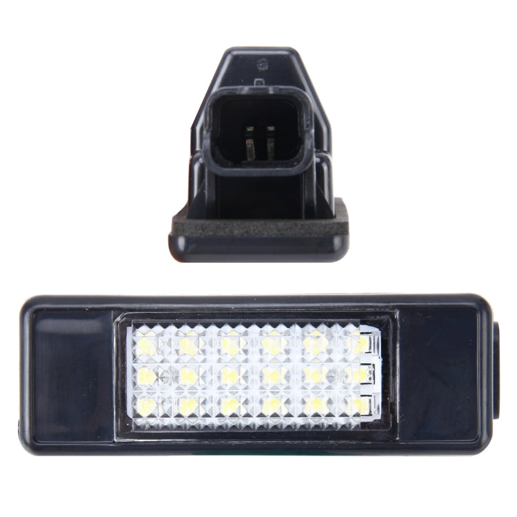 2 PCS License Plate Light with 24 SMD-3528 Lamps for Peugeot Citroen (White Light) - License Plate Lights by buy2fix | Online Shopping UK | buy2fix