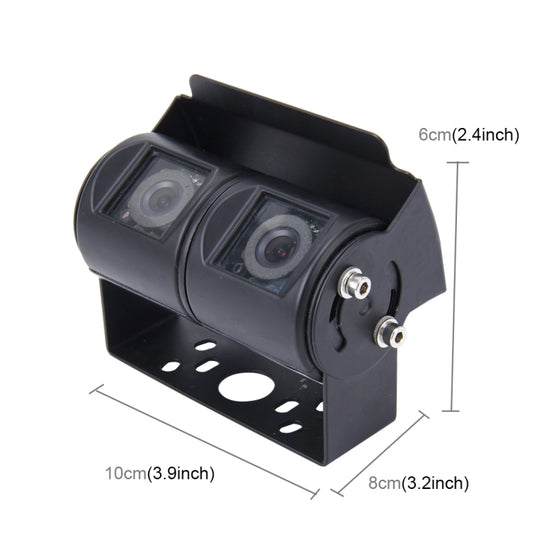 Dual Head Universal 720×540 Effective Pixel, NTSC 60HZ CCD Waterproof Car Rear View Backup Camera With 24 LED Lamps(Black) - Rear View Cameras by buy2fix | Online Shopping UK | buy2fix