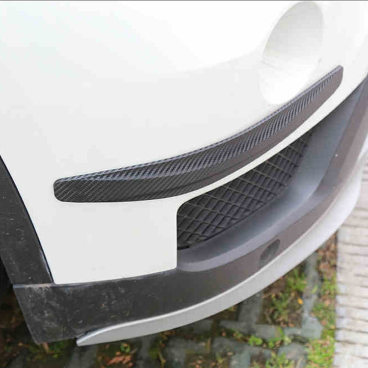 2 PCS Universal Car Body Carbon Fiber Bumper Guard Protector Sticker/Car Crash Bar Bumper Strips /Car Crash Strips/Anti-rub Strips/Anti-rub Bar(Black) by buy2fix