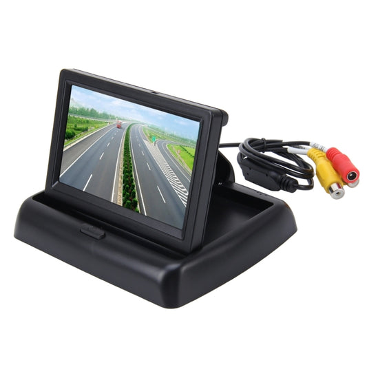 Foldable 4.3 inch Digital TFT LCD Car High Definition Monitor, Support Reverse Automatic Screen Function by buy2fix