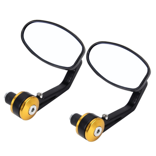 2 PCS Motorcycle Universal ABS Shell Holder Oval Shape Rear VIew Mirror by buy2fix