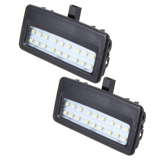 2 PCS White Light Car LED Vanity Mirror Lamp Lights with 18 SMD-3528 Lamps for BMW F10 / F11 / F07 / F01 / F02 / F03 / F04 by buy2fix