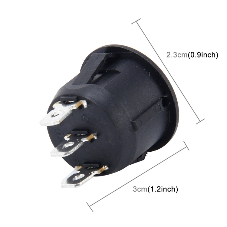 Car Auto Universal DIY 3 Pin Round Cap OFF- ON Push Button - Car Switches by buy2fix | Online Shopping UK | buy2fix