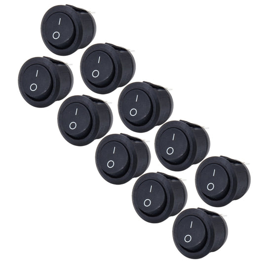 10 PCS Car Auto Universal DIY 3 Pin Round Cap OFF- ON Push Button - Car Switches by buy2fix | Online Shopping UK | buy2fix