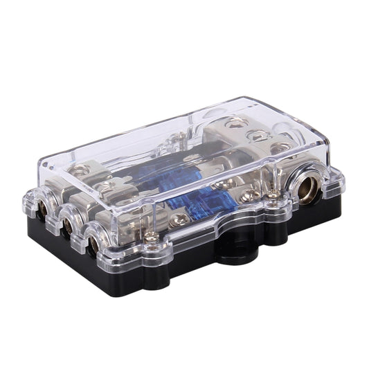 Car Auto 60A 1 in 3 Ways Glass Fuse Holder Blade Fuse Holder for Car Audio Amplifier by buy2fix