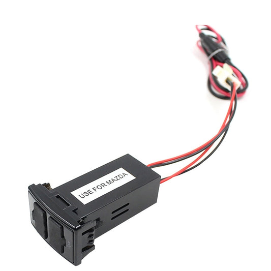 Car DC12V 2.1A Dual USB Port Charger for Mazda by buy2fix