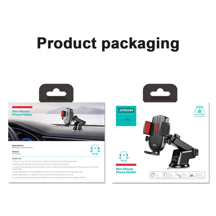 JOYROOM JR-OK3 Car New Mouse Phone Holder (Black) - Universal Car Holders by JOYROOM | Online Shopping UK | buy2fix
