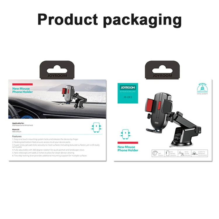 JOYROOM JR-OK3 Car New Mouse Phone Holder (Black) - Universal Car Holders by JOYROOM | Online Shopping UK | buy2fix