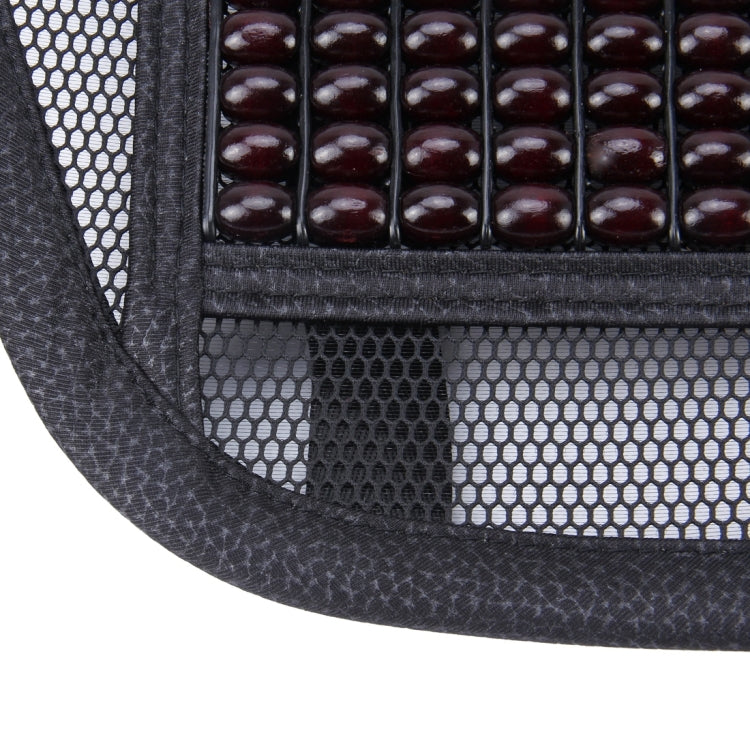Universal Summer Ice Silk Mesh Breathable Cool Massage Waist Mat with Maple Wooden Bead for Car Family Office by buy2fix