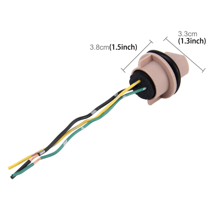 2 PCS 7443 Car Auto LED Bulb Socket Holder (No Including Light) - Wires by buy2fix | Online Shopping UK | buy2fix