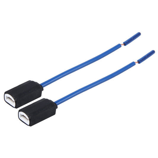 2 PCS H1/H3 Car Auto LED Bulb Ceramic Insulation Socket Holder (No Including Light) by buy2fix