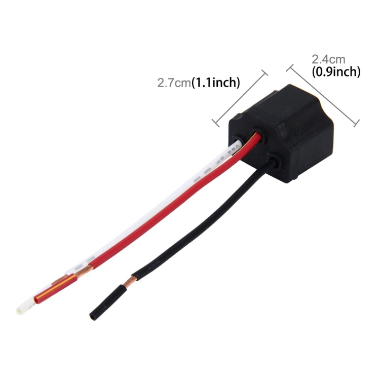 2 PCS H4 Car Auto LED Bulb Ceramic Insulation Socket Holder (No Including Light) - Wires by buy2fix | Online Shopping UK | buy2fix