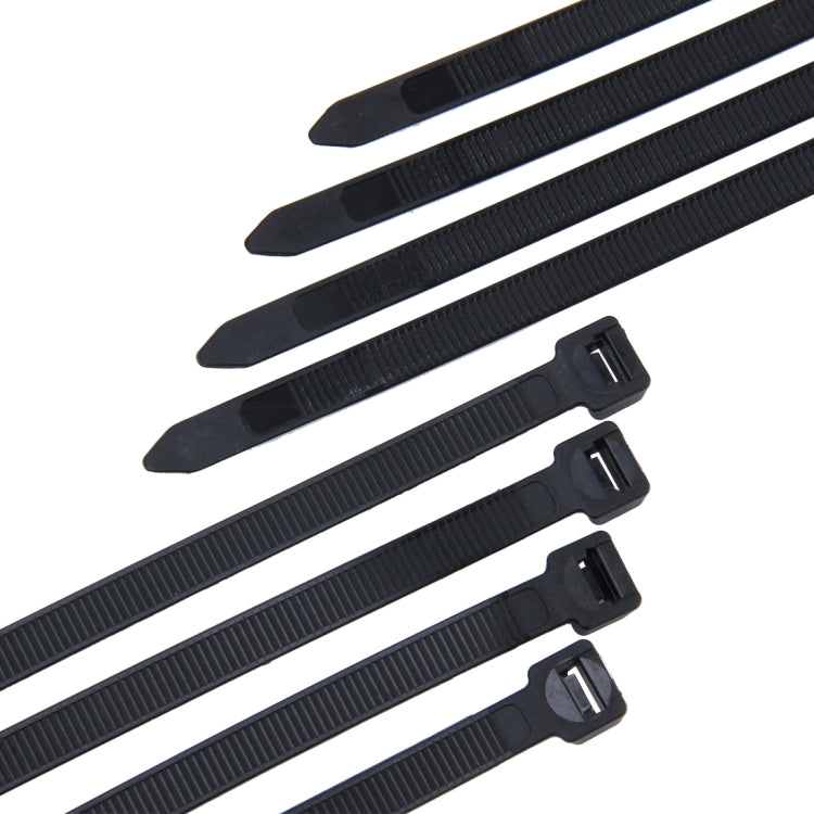 250 PCS 8mm*300mm Nylon Cable Ties(Black) - Booster Cable & Clip by buy2fix | Online Shopping UK | buy2fix