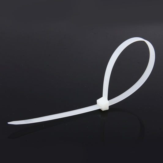 250 PCS 8mm*300mm Nylon Cable Ties(White) by buy2fix