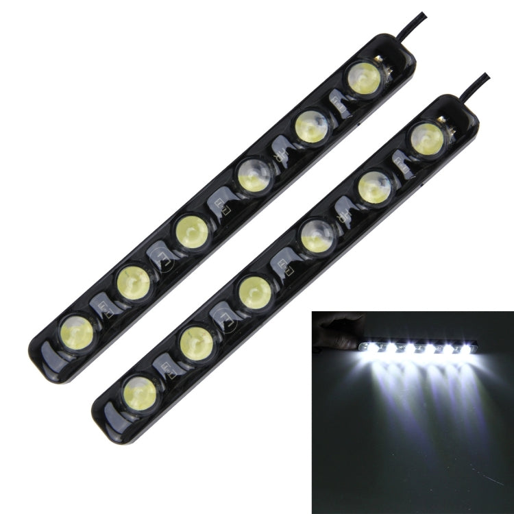 2 PCS 6W 180 LM 6000K DRL Daytime Running Light with 6 SMD-5050 Lamps, DC 12V(White Light) - Running Lights by buy2fix | Online Shopping UK | buy2fix