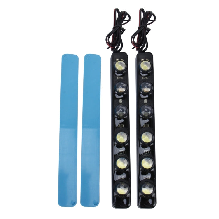 2 PCS 6W 180 LM 6000K DRL Daytime Running Light with 6 SMD-5050 Lamps, DC 12V(White Light) - Running Lights by buy2fix | Online Shopping UK | buy2fix