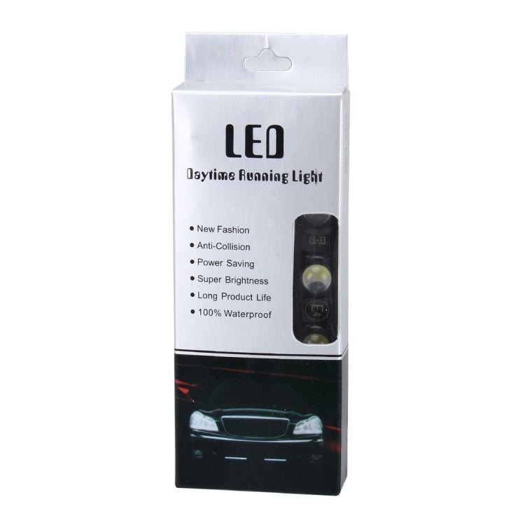 2 PCS 4W 120 LM 6000K DRL Daytime Running Light with 4 SMD-5050 Lamps, DC 12V(White Light) - Running Lights by buy2fix | Online Shopping UK | buy2fix